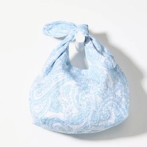 Anthro/ Faithfull Hannah mini tote bag - blue